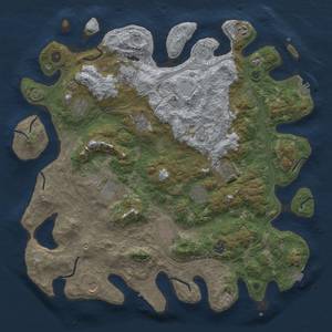 Thumbnail Rust Map: Procedural Map, Size: 4600, Seed: 22446677, 19 Monuments