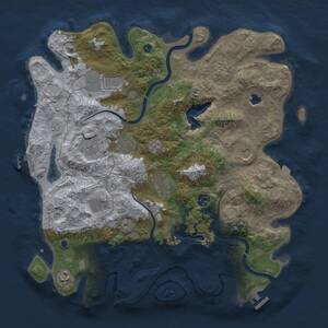 Thumbnail Rust Map: Procedural Map, Size: 4000, Seed: 634564564, 16 Monuments