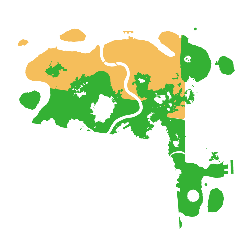 Biome Rust Map: Procedural Map, Size: 3600, Seed: 91875184