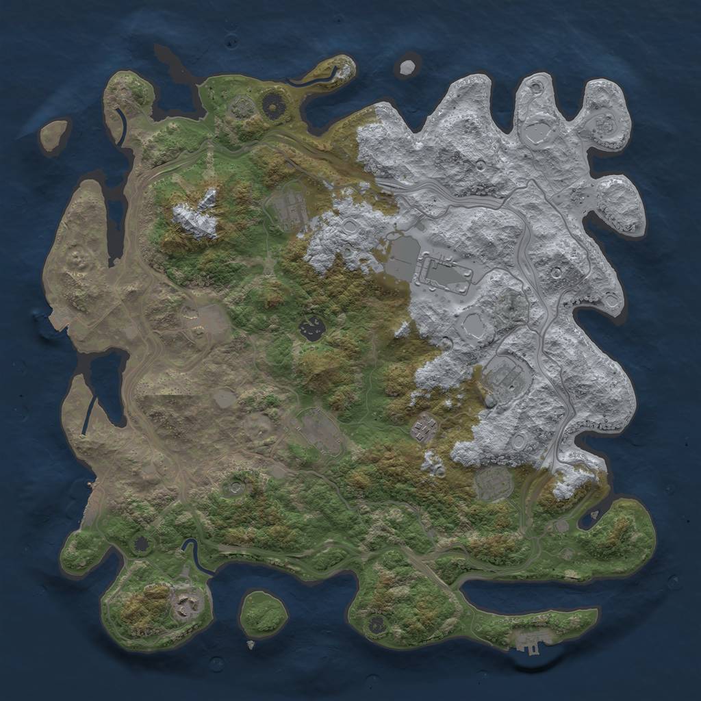Rust Map: Procedural Map, Size: 4250, Seed: 79759654, 17 Monuments