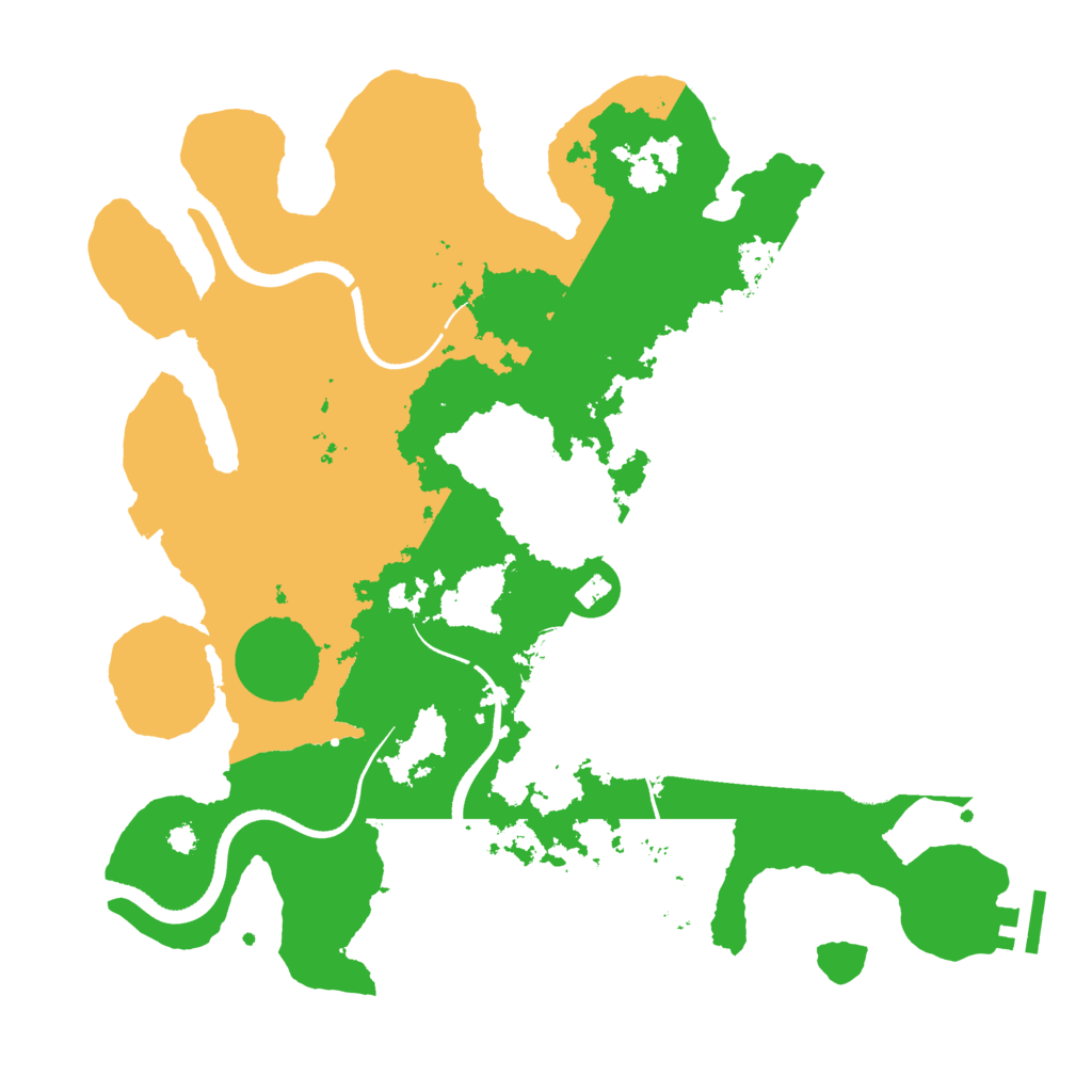 Biome Rust Map: Procedural Map, Size: 3500, Seed: 124556