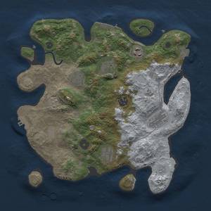 Thumbnail Rust Map: Procedural Map, Size: 3200, Seed: 151, 15 Monuments