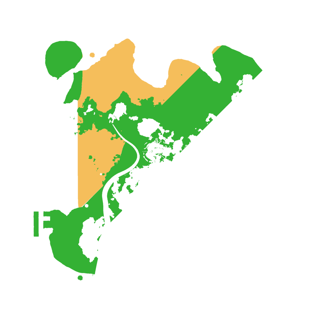 Biome Rust Map: Procedural Map, Size: 2500, Seed: 29776