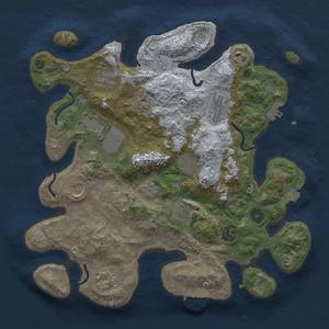 Thumbnail Rust Map: Procedural Map, Size: 3500, Seed: 844455226, 18 Monuments