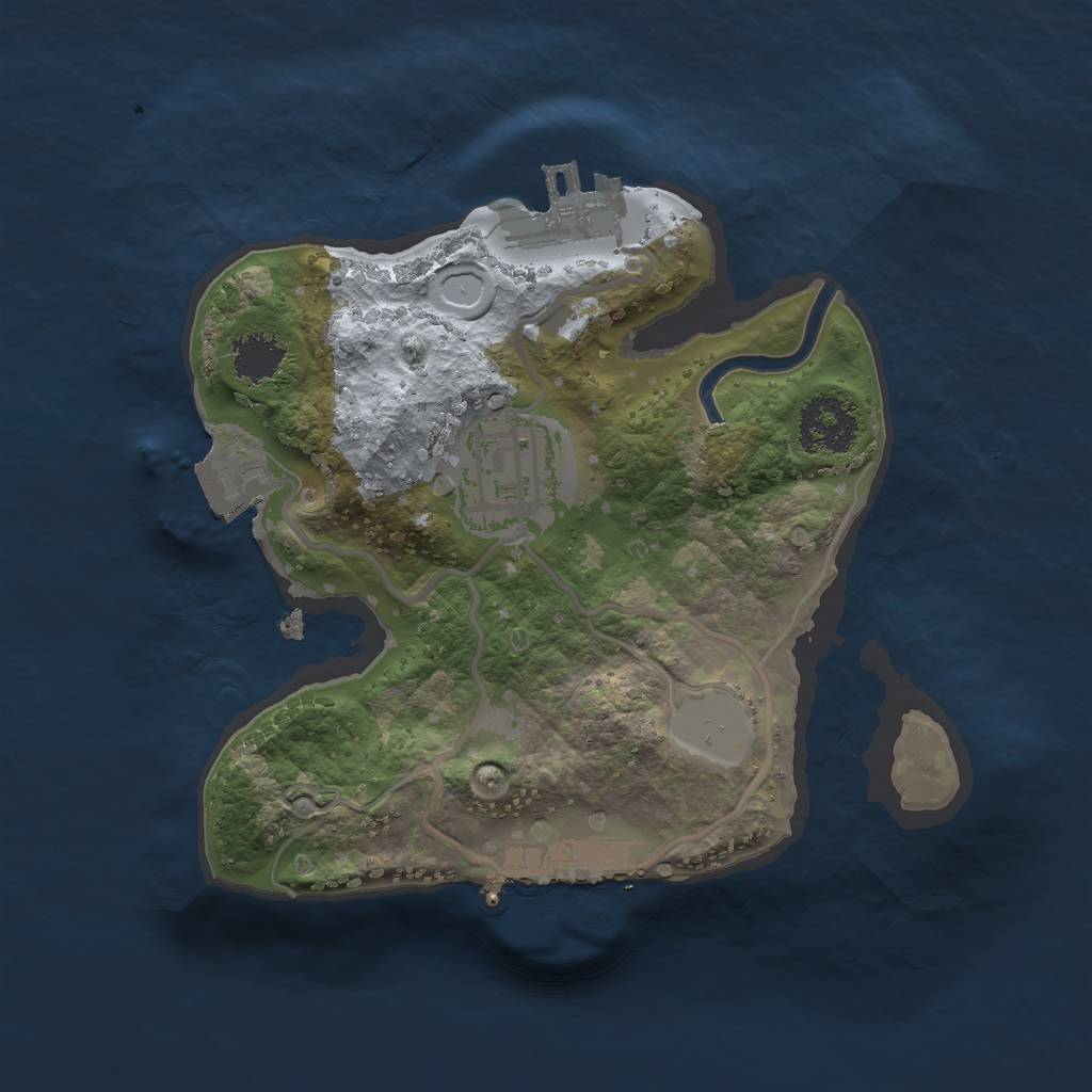 Rust Map: Procedural Map, Size: 1900, Seed: 11164, 6 Monuments