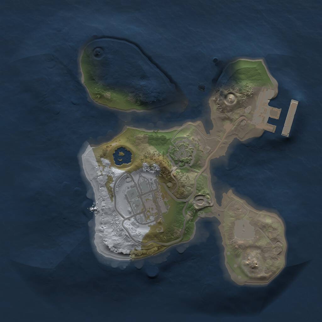 Rust Map: Procedural Map, Size: 1750, Seed: 1152091885, 4 Monuments