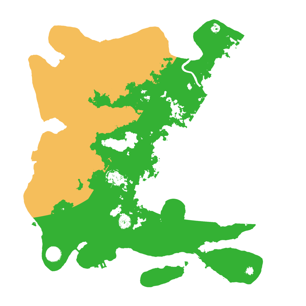 Biome Rust Map: Procedural Map, Size: 3500, Seed: 19399982