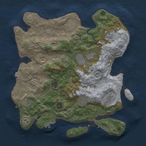 Thumbnail Rust Map: Procedural Map, Size: 3500, Seed: 19399982, 17 Monuments