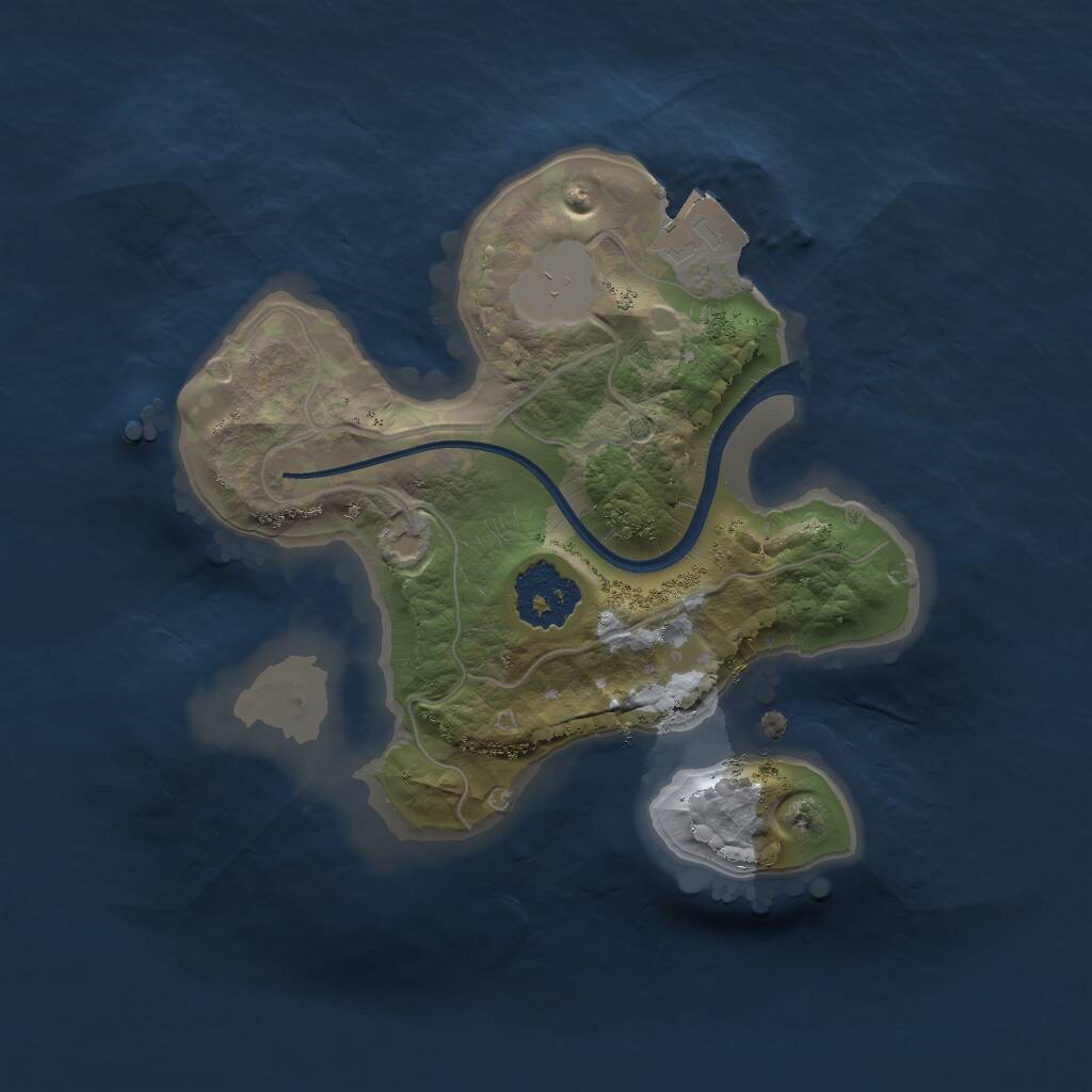 Rust Map: Procedural Map, Size: 1700, Seed: 971823576, 1 Monuments