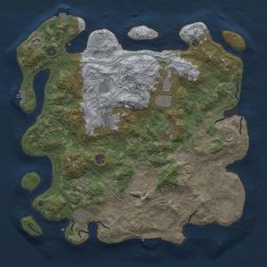 Thumbnail Rust Map: Procedural Map, Size: 4250, Seed: 60722058, 19 Monuments