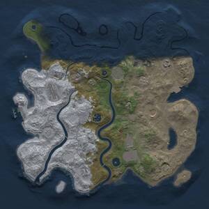 Thumbnail Rust Map: Procedural Map, Size: 3750, Seed: 19102023, 14 Monuments