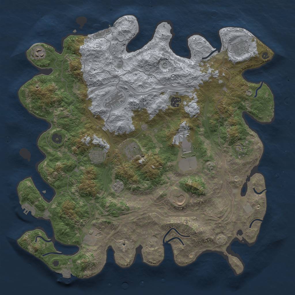 Rust Map: Procedural Map, Size: 4250, Seed: 1575190920, 19 Monuments
