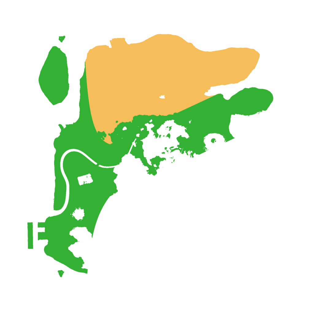Biome Rust Map: Procedural Map, Size: 2400, Seed: 970476015