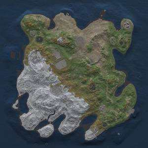 Thumbnail Rust Map: Procedural Map, Size: 3500, Seed: 595345677, 16 Monuments