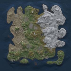 Thumbnail Rust Map: Procedural Map, Size: 3700, Seed: 63712838, 17 Monuments