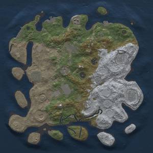 Thumbnail Rust Map: Procedural Map, Size: 3750, Seed: 1439406550, 18 Monuments