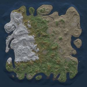 Thumbnail Rust Map: Procedural Map, Size: 4750, Seed: 448499819, 19 Monuments