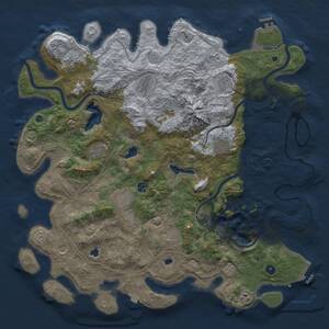 Thumbnail Rust Map: Procedural Map, Size: 5000, Seed: 5078864, 17 Monuments