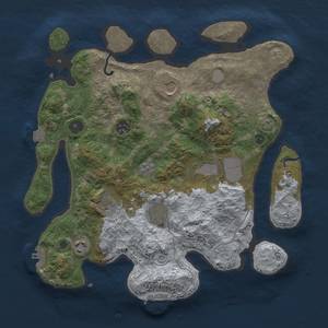 Thumbnail Rust Map: Procedural Map, Size: 3500, Seed: 346077859, 15 Monuments