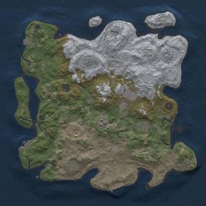 Thumbnail Rust Map: Procedural Map, Size: 4000, Seed: 589368419, 17 Monuments