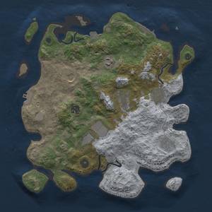 Thumbnail Rust Map: Procedural Map, Size: 3500, Seed: 1013549241, 16 Monuments