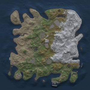 Thumbnail Rust Map: Procedural Map, Size: 3800, Seed: 511234111, 18 Monuments