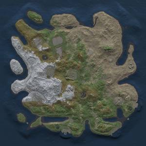 Thumbnail Rust Map: Procedural Map, Size: 3700, Seed: 251391727, 18 Monuments