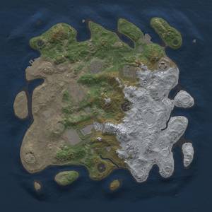 Thumbnail Rust Map: Procedural Map, Size: 3500, Seed: 609933214, 15 Monuments