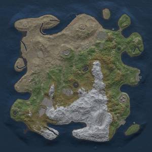 Thumbnail Rust Map: Procedural Map, Size: 3700, Seed: 1010609609, 17 Monuments