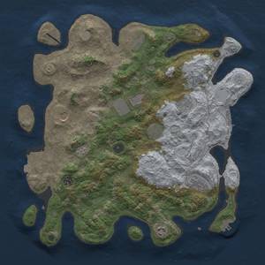 Thumbnail Rust Map: Procedural Map, Size: 4000, Seed: 1092, 17 Monuments