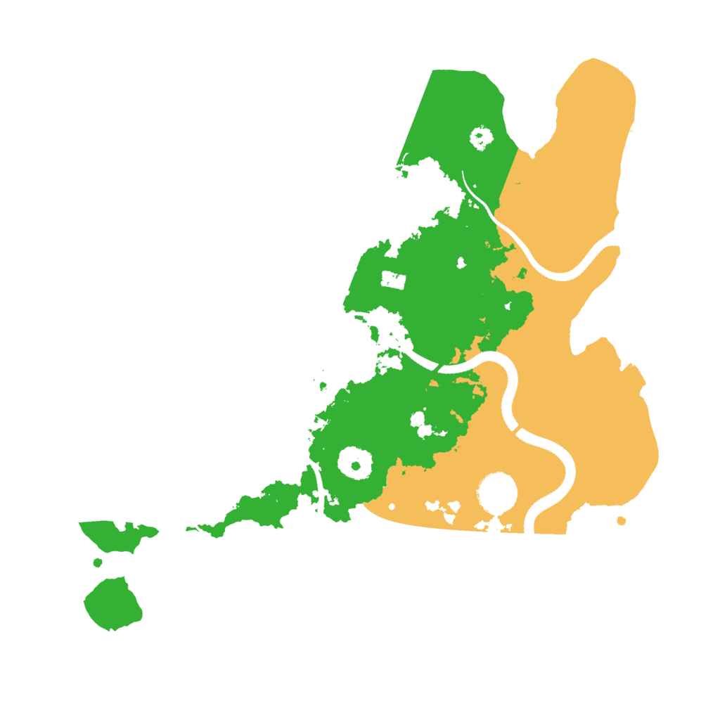 Biome Rust Map: Procedural Map, Size: 3200, Seed: 44405971