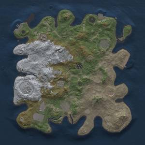 Thumbnail Rust Map: Procedural Map, Size: 3500, Seed: 1404166022, 17 Monuments