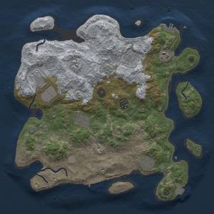 Thumbnail Rust Map: Procedural Map, Size: 3500, Seed: 1478440465, 16 Monuments