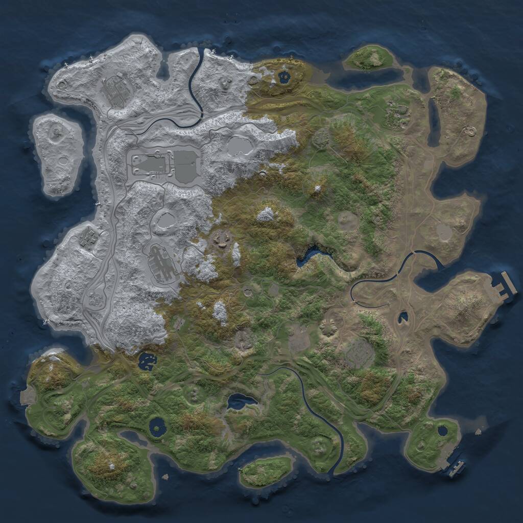 Rust Map: Procedural Map, Size: 4250, Seed: 1668393446, 15 Monuments