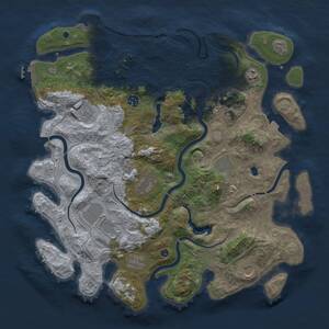 Thumbnail Rust Map: Procedural Map, Size: 4250, Seed: 14989444, 15 Monuments