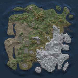 Thumbnail Rust Map: Procedural Map, Size: 4000, Seed: 315842955, 16 Monuments