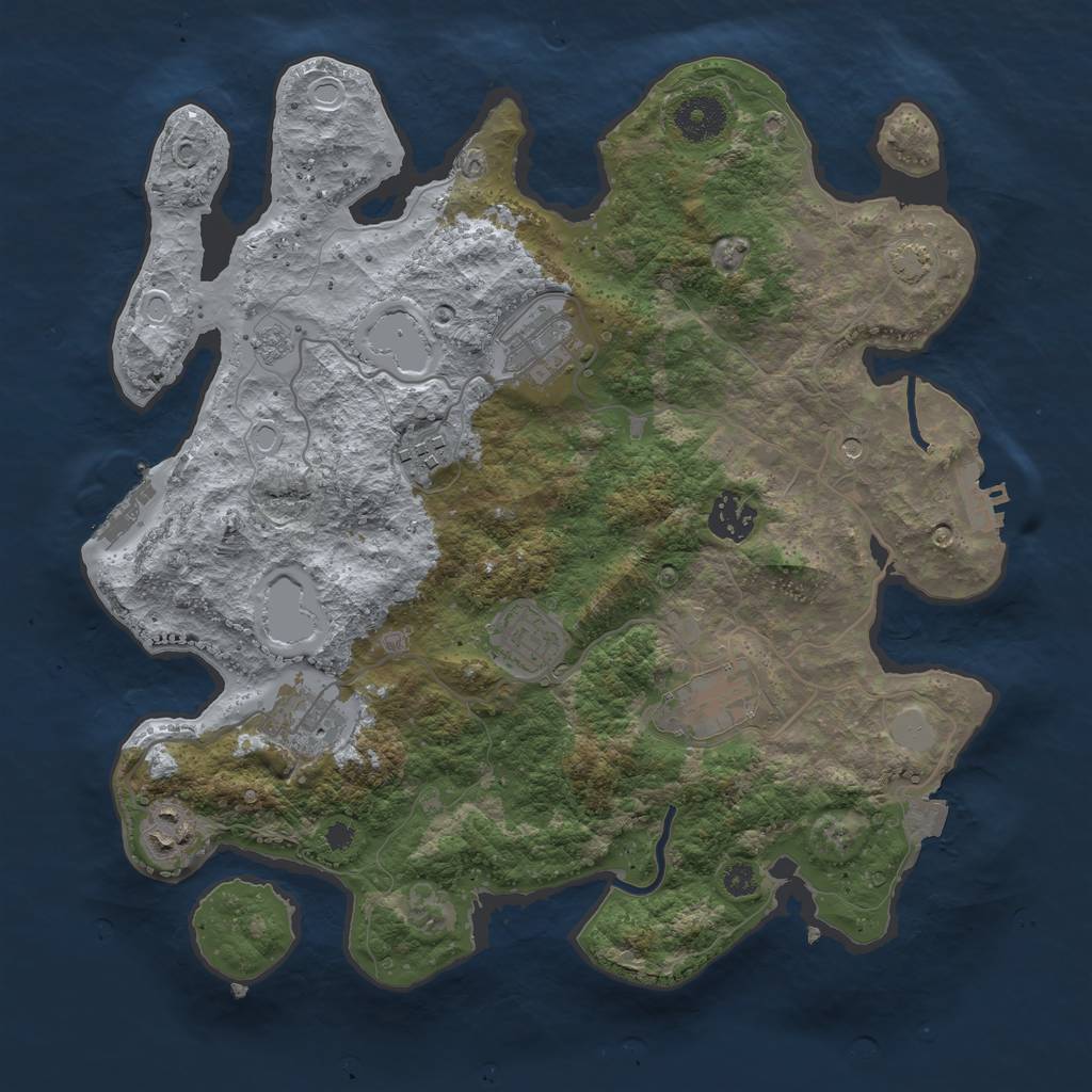 Rust Map: Procedural Map, Size: 3400, Seed: 9007790, 15 Monuments