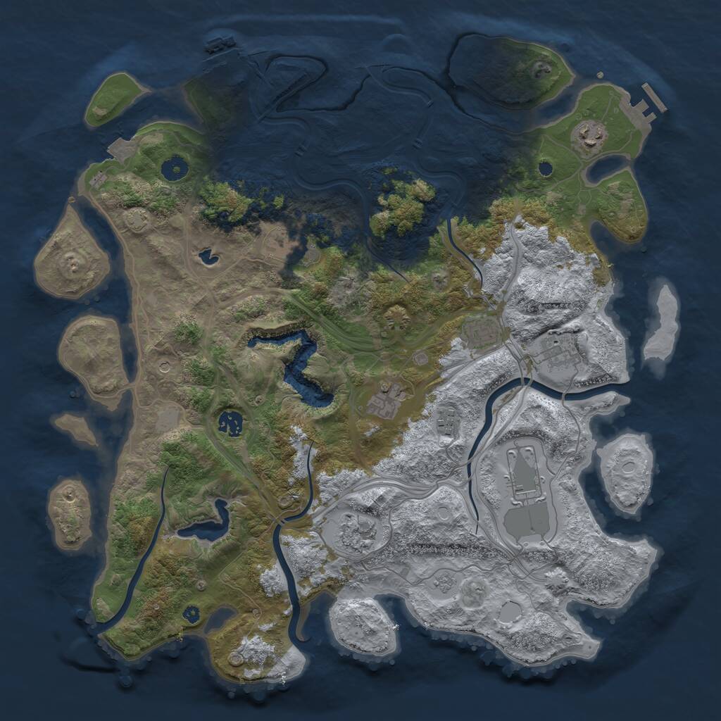 Rust Map: Procedural Map, Size: 4250, Seed: 272596809, 15 Monuments