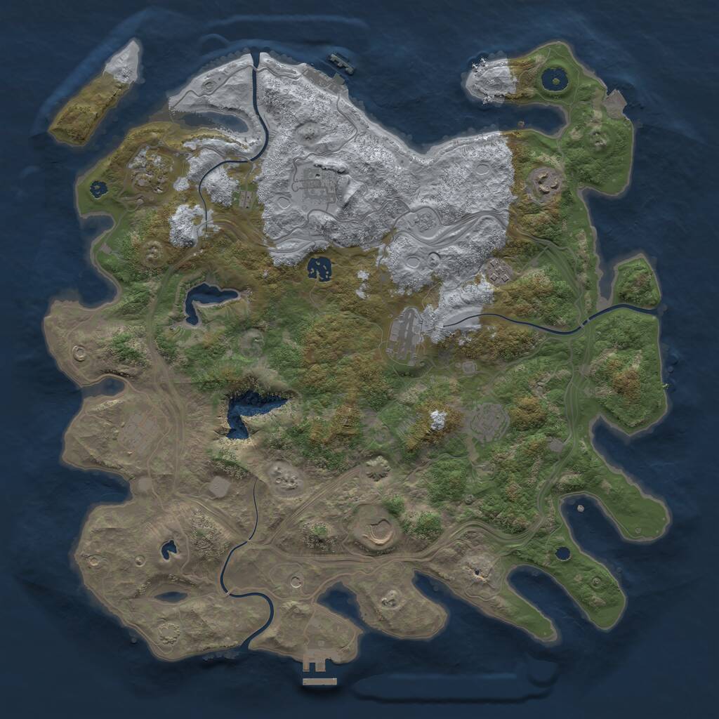 Rust Map: Procedural Map, Size: 4250, Seed: 449200183, 15 Monuments