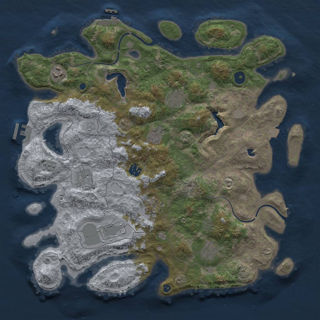 Rust Map: Procedural Map, Size: 4000, Seed: 2022041032, 14 Monuments