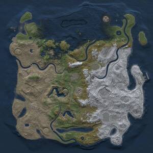 Thumbnail Rust Map: Procedural Map, Size: 4500, Seed: 798668, 17 Monuments