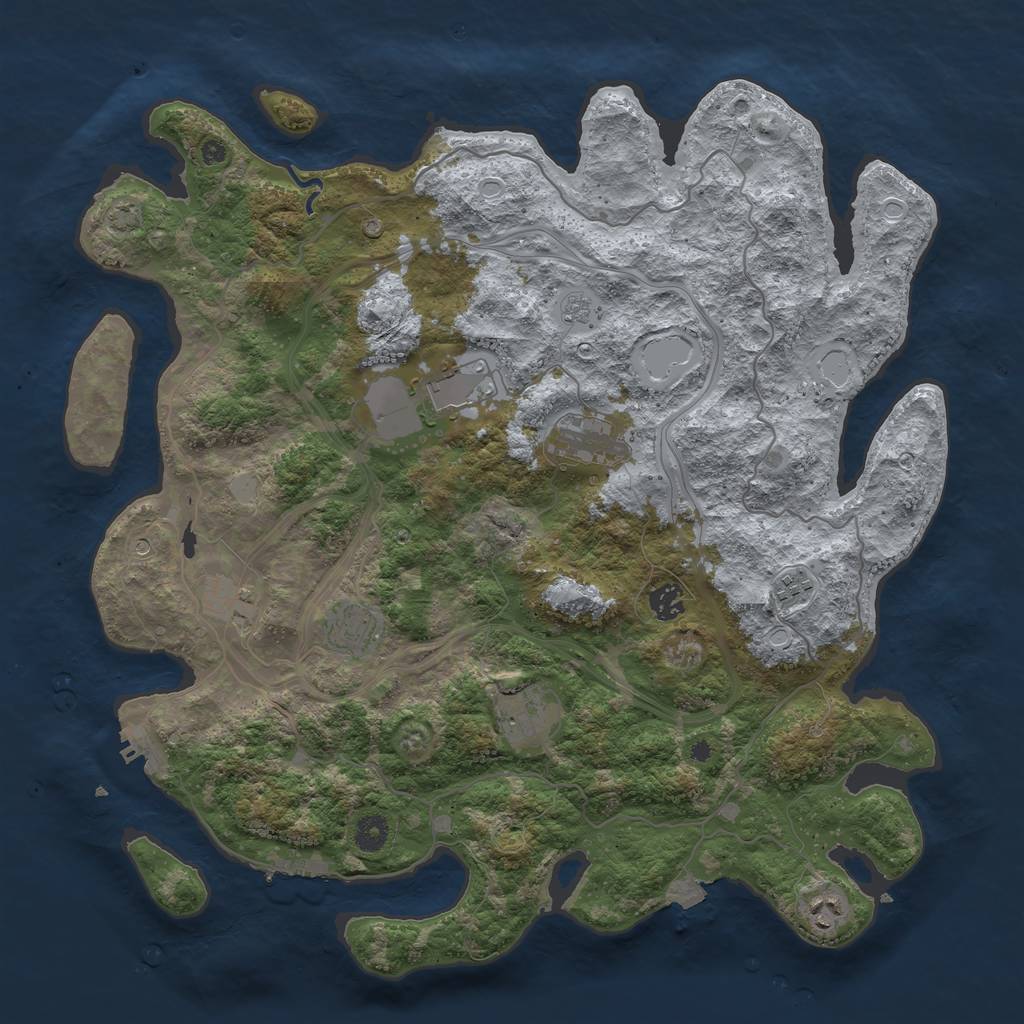 Rust Map: Procedural Map, Size: 4250, Seed: 9022079, 16 Monuments