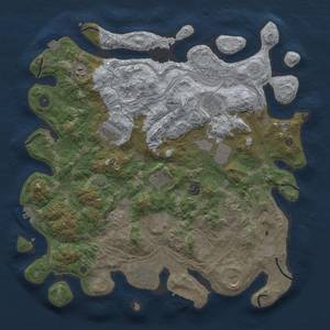 Thumbnail Rust Map: Procedural Map, Size: 4300, Seed: 57142752, 19 Monuments