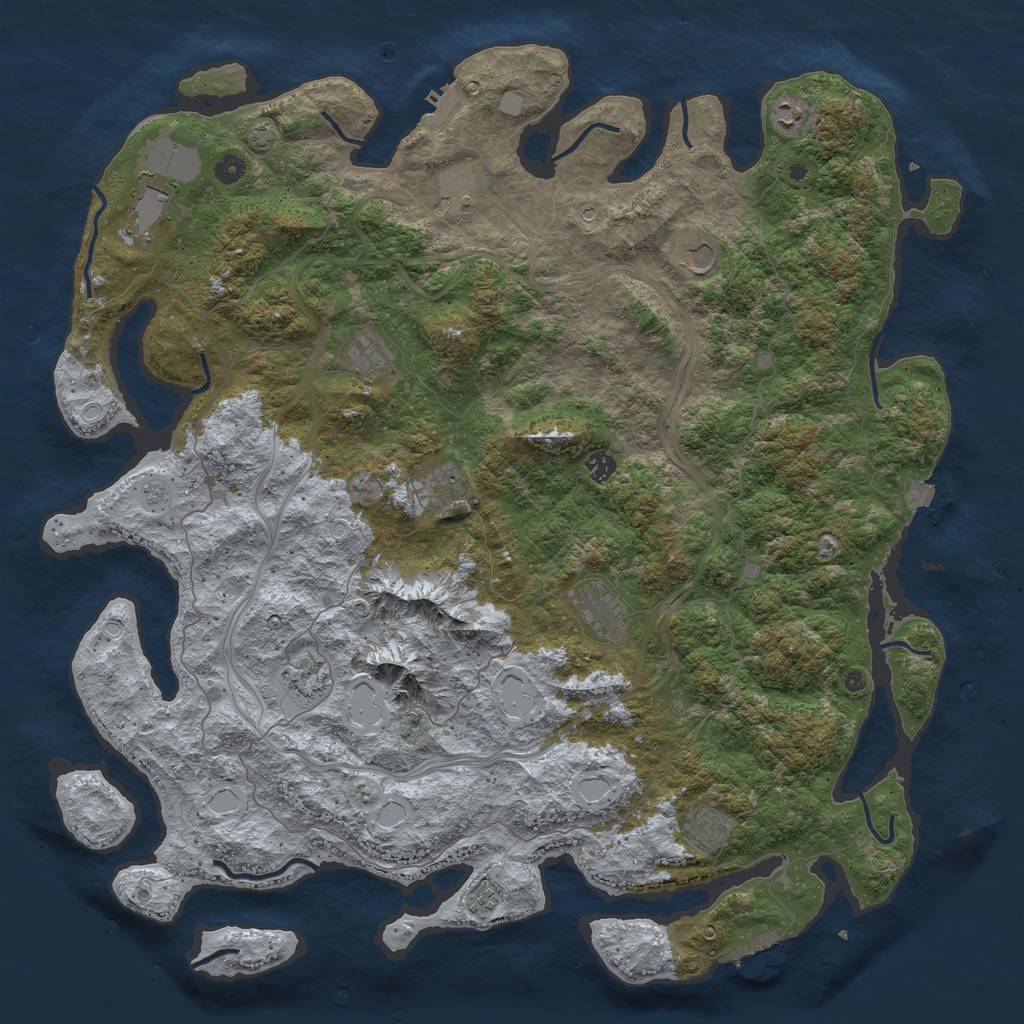 Rust Map: Procedural Map, Size: 5100, Seed: 975, 19 Monuments