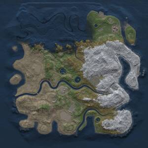 Thumbnail Rust Map: Procedural Map, Size: 3750, Seed: 306436, 13 Monuments