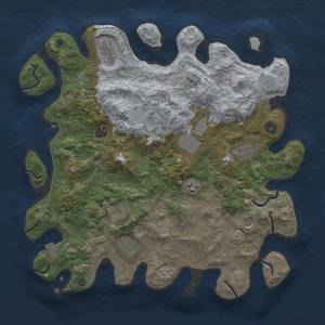 Thumbnail Rust Map: Procedural Map, Size: 4000, Seed: 304061403, 15 Monuments