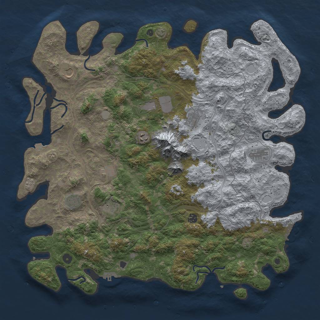 Rust Map: Procedural Map, Size: 5000, Seed: 11418586, 18 Monuments