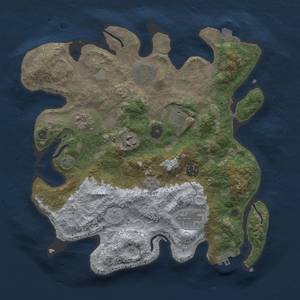 Thumbnail Rust Map: Procedural Map, Size: 3400, Seed: 1258169988, 14 Monuments