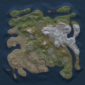 Thumbnail Rust Map: Procedural Map, Size: 3500, Seed: 2090146009, 16 Monuments