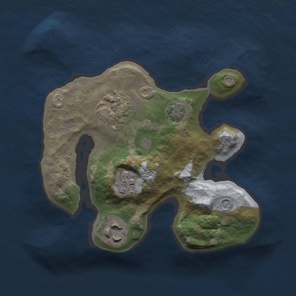 Rust Map: Barren, Size: 2000, Seed: 1761524950, 7 Monuments